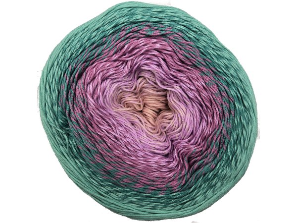 ROSEGARDEN 335 MINT LILA BEŻ ECRU 100% BAWEŁNA cienka włóczka YarnArt 250g 1000m na chusty letnie sukienki sklep z włóczką