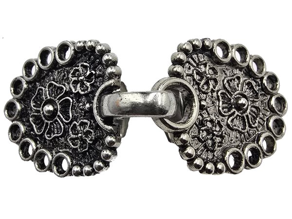 Zapięcie metalowe 60-20mm srebrne haftki ozdobne cena 1 para zapięcia ozdobne typu haftka żabką