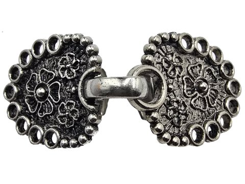 Zapięcie metalowe 60-20mm srebrne haftki ozdobne cena 1 para zapięcia ozdobne typu haftka żabką