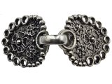Zapięcie metalowe 60-20mm srebrne haftki ozdobne cena 1 para zapięcia ozdobne typu haftka żabką