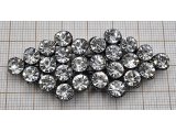 Zapięcie metalowe 60-25mm haftka ozdobna czarny nikiel z cyrkoniami cena 1 sztukę zapięcia ozdobne typu haftka