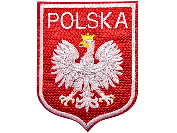 Aplikacja GODŁO POLSKI 75mm x 95mm TERMO cena za 1szt naszywka patche na żelazko