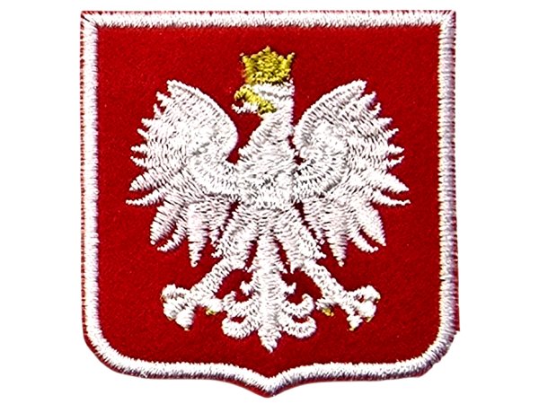 Aplikacja GODŁO POLSKI 50mm x 52mm TERMO cena za 1szt naszywka patche na żelazko
