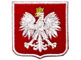 Aplikacja GODŁO POLSKI 50mm x 52mm TERMO cena za 1szt naszywka patche na żelazko