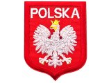Aplikacja GODŁO POLSKI 50mm x 65mm TERMO cena za 1szt naszywka patche na żelazko