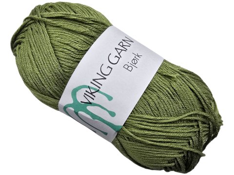 BJORK włóczka 536 ZIELONA OLIWKA Viking Garn 50g 147m bambusowa cienka z połyskiem OSTATNIE MOTKI
