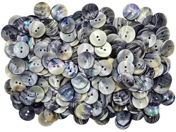 20mm Guziki AKOYA 100szt z masy perłowej ECRU BEŻ CZARNE SZARE k403 guzik akoja ozdobny dwudziurkowy każdy jest inny