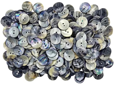 20mm Guziki AKOYA 100szt z masy perłowej ECRU BEŻ CZARNE SZARE k403 guzik akoja ozdobny dwudziurkowy każdy jest inny