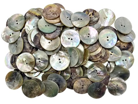 30mm Guziki AKOYA 1szt z masy perłowej ZIELONA BEŻ SZARY k273 guzik akoja ozdobny dwudziurkowy każdy jest inny
