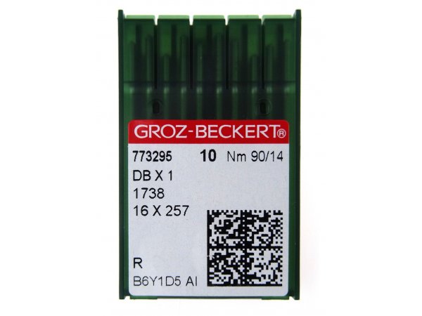 Igły przemysłowe cienka kolba 90/14 Groz Beckert DBx1 1738 16x257