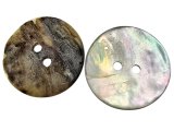 20mm Guziki AKOYA 1szt z masy perłowej ZIELONA BEŻ SZARY -121-guzik akoja ozdobny dwudziurkowy każdy jest inny