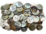 20mm Guziki AKOYA 1szt z masy perłowej ZIELONA BEŻ SZARY -121-guzik akoja ozdobny dwudziurkowy każdy jest inny