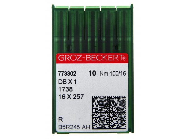 Igły przemysłowe cienka kolba 110/18 Groz Beckert DBx1 1738 16x257
