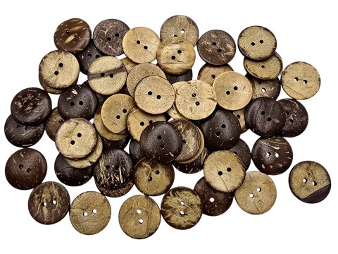 20mm guziki z kokosa 10 sztuk cena za HURT guzik ozdobny kokos K:748  z dwoma dziurkami hurtownia guzików