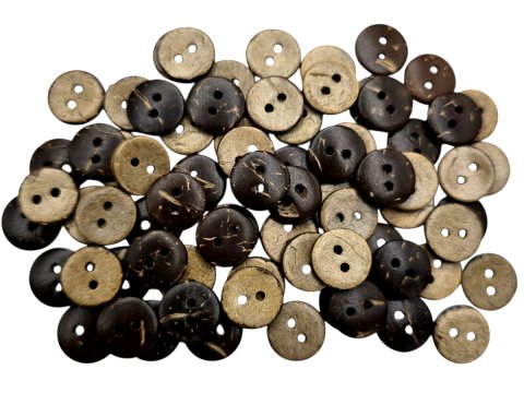 10mm guziki z kokosa 100 sztuk cena za HURT guzik ozdobny kokos K:748  z dwoma dziurkami hurtownia guzików