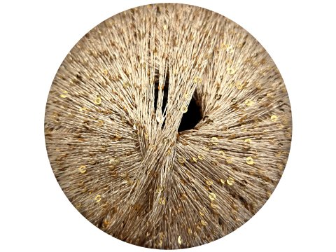 GALASSIA 22 PLATYNA JASNE ZŁOTO 25g 112m kordonek z cekinami 2mm co 1cm