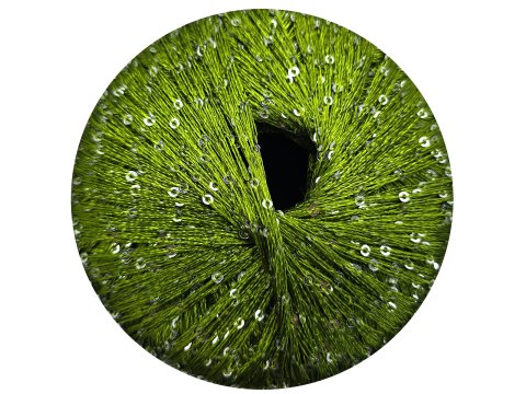 GALASSIA 16 ZIELONA OLIWKA 25g 112m kordonek z cekinami 2mm co 1cm