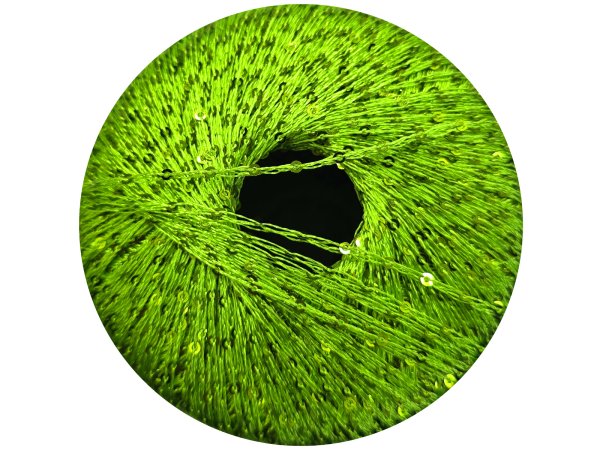 GALASSIA 17 ZIELONA KIWI 25g 112m kordonek z cekinami 2mm co 1cm