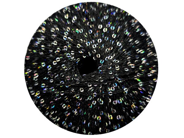 GALASSIA 05 CZARNA SADZA 25g 112m kordonek z cekinami 2mm co 1cm