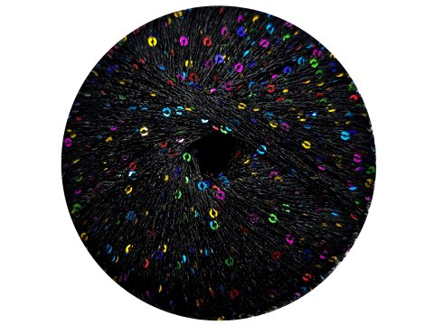 GALASSIA 06 CZARNA 25g 112m kordonek z cekinami 2mm co 1cm