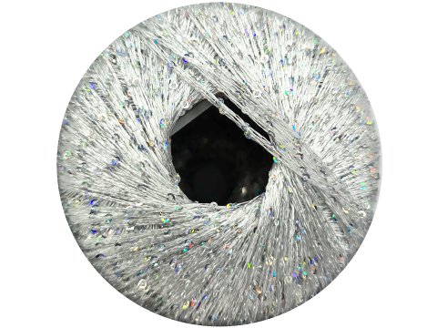 GALASSIA 26 BIAŁY SREBRNY25g 112m kordonek z cekinami 2mm co 1cm
