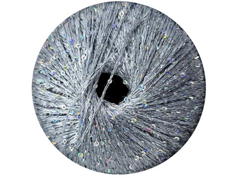 GALASSIA 08 SZARY SREBRNY25g 112m kordonek z cekinami 2mm co 1cm
