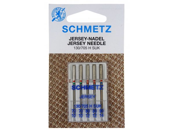 Igły SCHMETZ półpłaskie JERSEY do dzianiny mix igieł do maszyn domowych 130/705 H SUK
