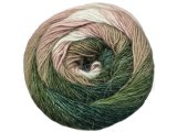 STYLISH ALPACA 02 ECRU/PUDROWY RÓŻ/ZIELONY YarnArt 150g 525m lekka wełna na chusty entrelac