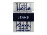 Igły półpłaskie JEANS do stebnowania grubość 110/18 do maszyn domowych do dżinsu 130/705 H