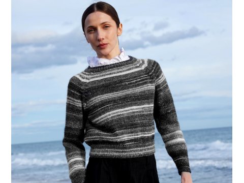 Merino Seta Tones 101 MIX ZIELONY Concept by Katia 100g 250m wełna z jedwabiem