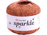 SPARKLE 1348  MIEDZIANY 25g 160m YARNART sznurek brokatowy 2mm