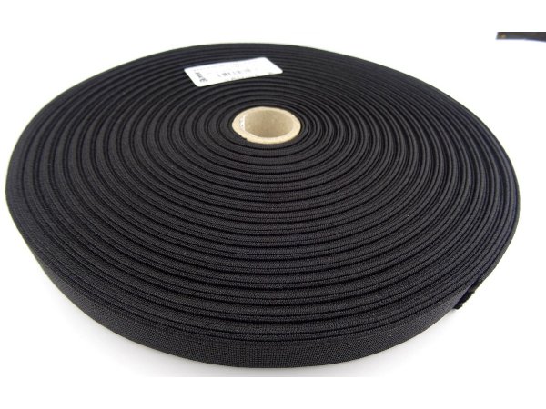Guma 20mm tkana CZARNA HURT cena za 25m czeski produkt gumka krawiecka odzieżowa PEGA