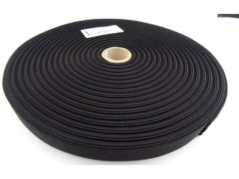 Guma 20mm tkana CZARNA HURT cena za 25m czeski produkt gumka krawiecka odzieżowa PEGA