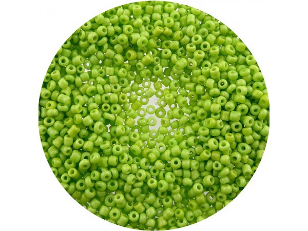 2mm 18320 Korale szklane ZIELONE 100g luzem do przyszycia około 6000sztuk