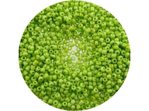 2mm 18320 Korale szklane ZIELONE 100g luzem do przyszycia około 6000sztuk