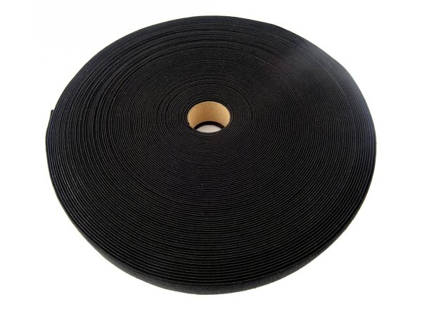 Guma 25mm CZARNA 25m dziana polski produkt gumka krawiecka odzieżowa