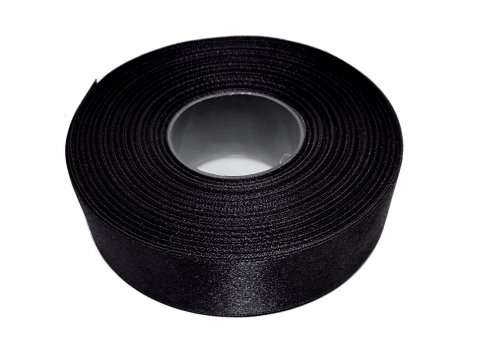 25mm wstążka atłasowa 25m 145 czarna