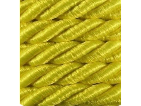 Sznurek 7mm 113 ŻÓŁTY  skręcany mix bawełny 20m do alb
