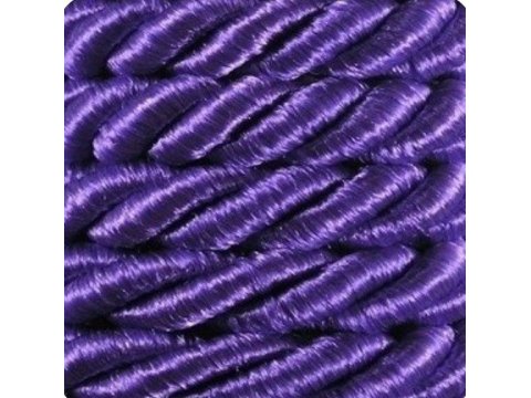 Sznurek 7mm 404 FIOLET skręcany mix bawełny 20m do alb