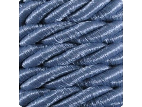 Sznurek 7mm 806 NIEBIESKI SPŁOWIAŁY [stalowy] skręcany mix bawełny 20m do alb