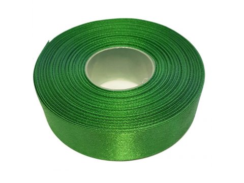 25mm wstążka atłasowa 25m 150 zielona