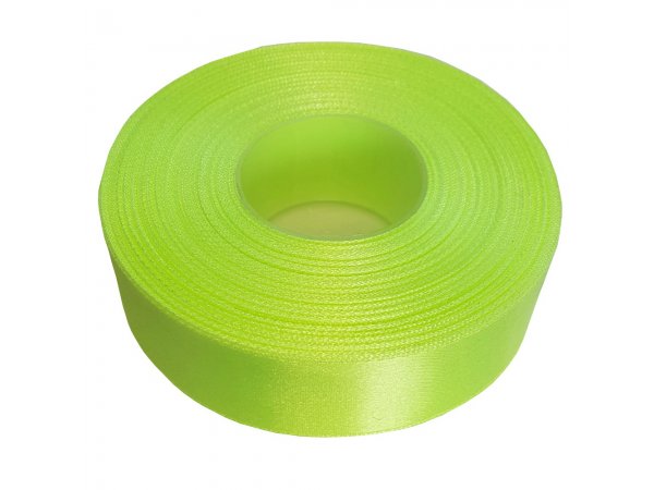 25mm wstążka atłasowa 25m 152 zielona fluo