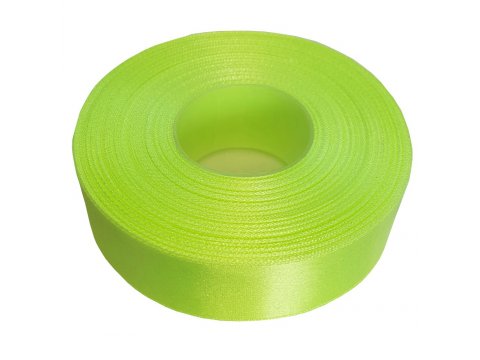 25mm wstążka atłasowa 25m 152 zielona fluo