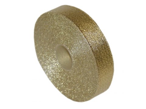 18mm wstążka ZŁOTA brokatowa cena za HURT 10 rolek po 27,4m tasiemka z pięknym metalicznym połyskiem polskiego złota