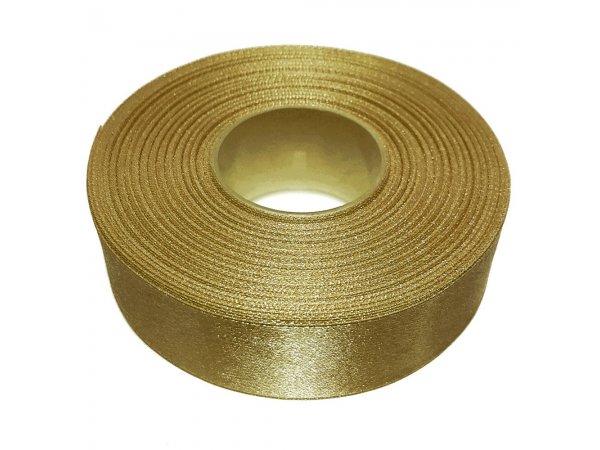 25mm wstążka atłasowa 25m 165 złota