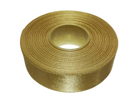 25mm wstążka atłasowa 25m 165 złota