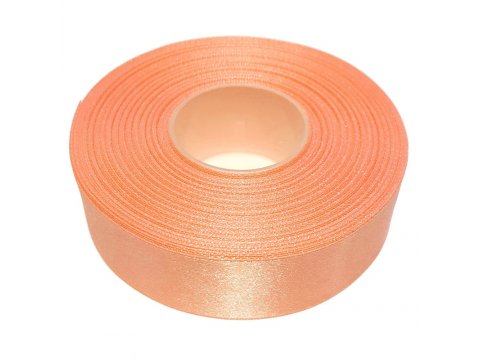 25mm wstążka atłasowa 25m 166 pomarańczowa/łososiowa