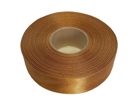 25mm wstążka atłasowa 25m 169 złota ciemna