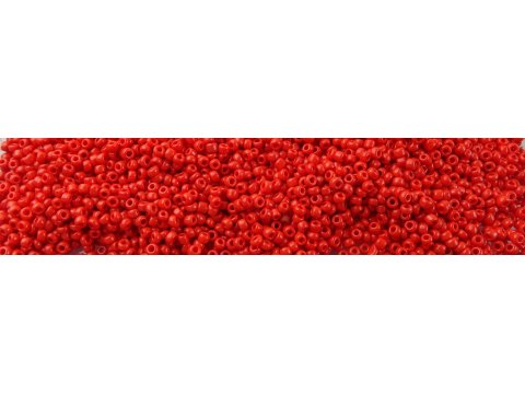 Koraliki szklane 2mm kulki drobne 18057 CZERWONE NIEPRZEZROCZYSTE cena za 100g do robienia bransoletki