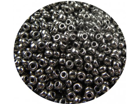 Koraliki szklane 2mm kulki drobne 18111 HEMATYT  cena za 100g hurtownia ko